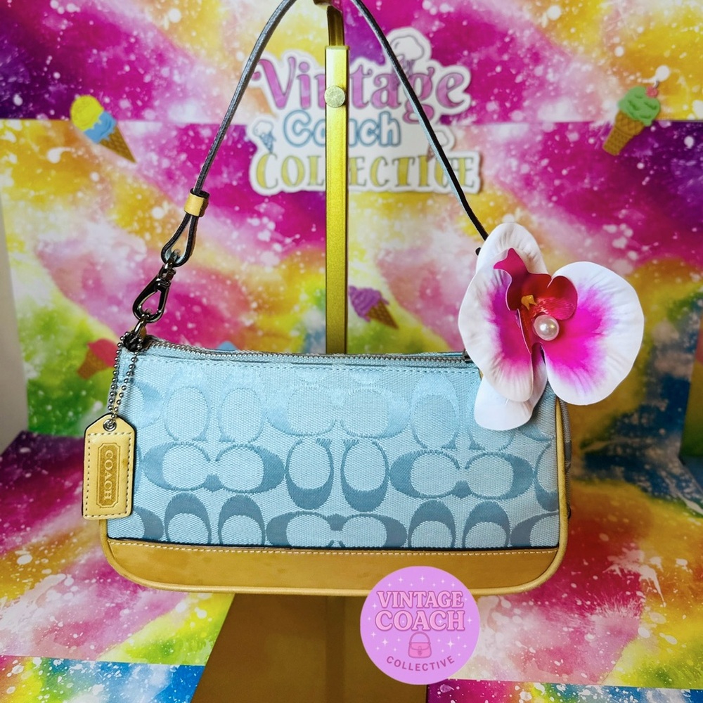 Coach Aqua Blue Monogram Demi Bag – Y2K